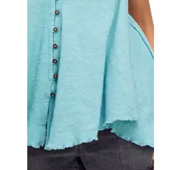 NWT FREE PEOPLE TEAL DREAM WEAVER TANK - SIZE S - Picture 4 of 12